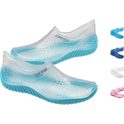 Imagen de Cressi Water Shoes Escarpines para Todo Tipo de Deportes Acuáticos, Adultos Unisex, Transparente/Azul Claro, 38