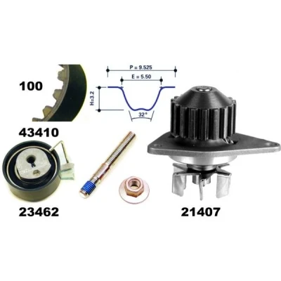 Imagen de MAPCO 41410 Bomba de Agua + Kit Distribucion 100 PEUGEOT: 206 Hatchback, 306 106 II CITROËN: Saxo Hatchback