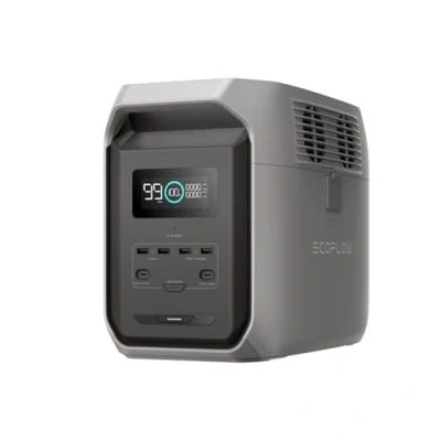 Imagen de Estación de energía portátil EF ECOFLOW DELTA 3 1500, batería LiFePO4 1536 Wh, recarga completa en 1,5 horas, 1800 W (máximo 3600 W), generador solar para hogar, emergencia, caravanas, exterior