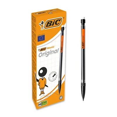 Imagen de BIC Matic Original 0.7 mm HB Portaminas Automáticos Colores surtidos, Caja de 12 Unidades, Multicolor