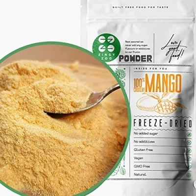 Imagen de Liofilizado Mango Fruta en Polvo Fresca Deshidratado Natural Deshidratada Sin Azucar Freeze Dried Fruit Powder Gefriergetrocknete Mangopulver ZingyZoo (100g)