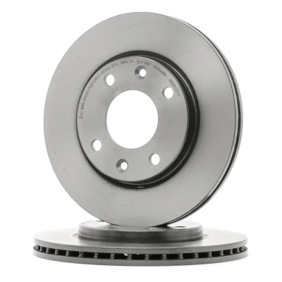 Imagen de BREMBO 09.9610.11 Disco de freno 247 20,4 4 ventilación interna revestido con tornillos PEUGEOT: 407 SW Furgón / Familiar, 206 Hatchback norauto,