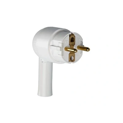 Imagen de Legrand, 050175 Bases y cavijas Enchufe macho con rotación del cabezal de 120º, gama ‘Confort’, clavija 2 polos+tierra 16A, 230V, color blanco.
