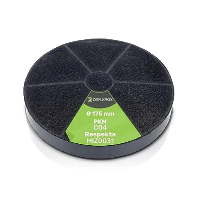 Imagen de DEKAROX Filtro de carbón activo, 175 mm diámetro, para campana extractora Respekta MIZ0031 MIZ 0031 PKM C04 CF100