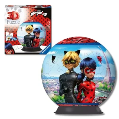 Imagen de Ravensburger 3D Puzzle ball Miraculous, 72 Piezas, Edad Recomendada 6+, 11167 1