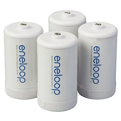 Imagen de Panasonic eneloop Espaciador de tamaño D para uso con batería AA recargable Ni MH