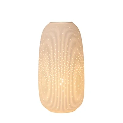 Imagen de Lucide FLORES Tischlampe Ø 17,5 cm 1xE14 Weiß