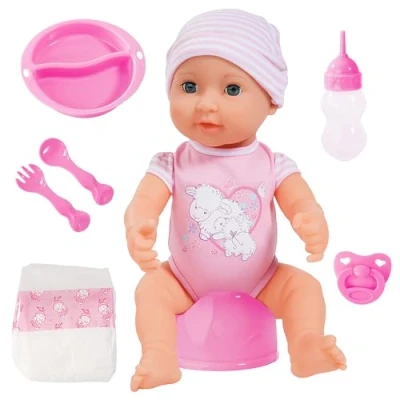 Imagen de Bayer Design 94071AA Muñeca bebé recién Nacido Piccolina Newborn Baby, Hace pipí,40 cm, Color Rosa