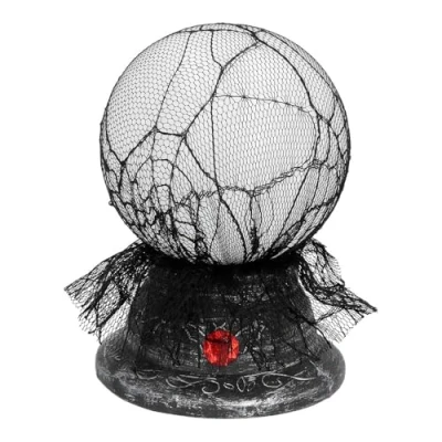 Imagen de Boland 73050 Bola de Cristal interactiva, tamaño 19 x 13 cm, mágica con luz y Sonido, Incluye Pilas, decoración, Objeto Decorativo, Halloween, Carnaval, Fiesta temática, Color Negro