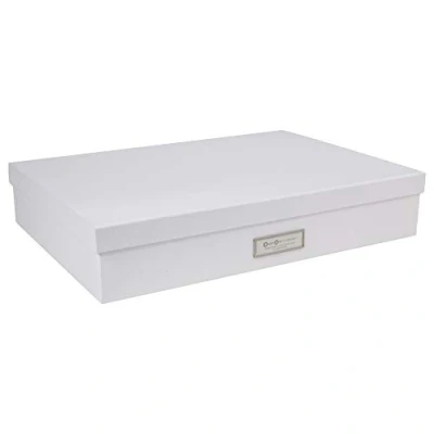 Imagen de Bigso Box of Sweden 934145541 Caja de almacenaje A3, tablero fibra, blanco, 31 x 43,5 8,5 cm