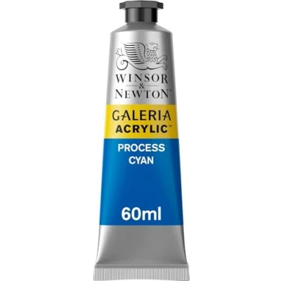 Imagen de Winsor &amp; Newton Galería Pintura Acrílica , 60 ml, Azul (Process Cyan)