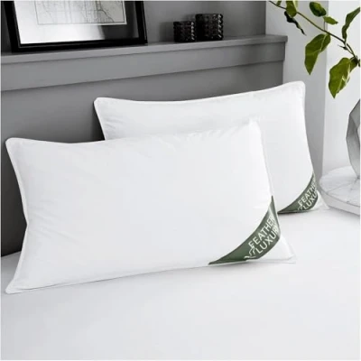 Imagen de GC GAVENO CAVAILIA almohadas suaves de plumas ganso calidad hotelera, 2 unidades, hipoalergénicas cómodas transpirables, blancas, 50 x 70 cm