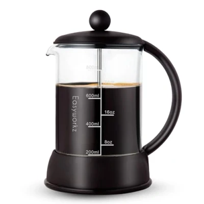 Imagen de Easyworkz Eclipse Cafetera de prensa francesa con vidrio borosilicato resistente al calor, 800 ml