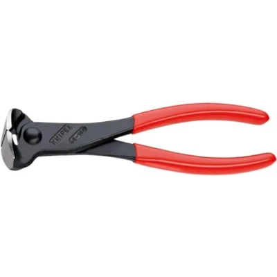 Imagen de Knipex Alicate de corte frontal negro atramentado, recubiertos plástico 180 mm 68 01