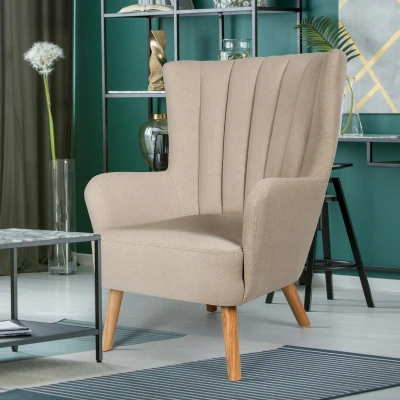 Imagen de Sillón Vidal 1 plaza tela beige Menzzo