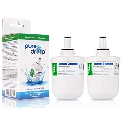 Imagen de PureDrop Compatible Filtro de Hielo y Agua para Frigorífico Samsung DA29 00003F 00003B 00003G Aqua Pure Plus HAFIN1/EXP DA97 06317A (2)