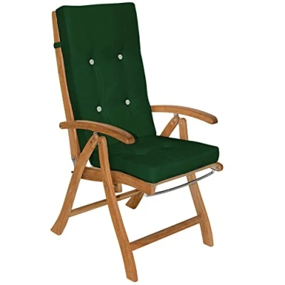 Imagen de Detex Cojines para sillas con Respaldo Alto Vanamo Set de 6 Almohadillas Asiento Verde120x45x5cm