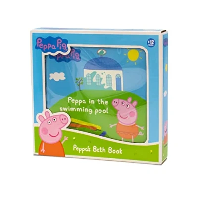 Imagen de Peppa Pig Libro de baño con 10 Ilustraciones Diferentes Juguetes y Piscina A Partir 12 Meses (DeQube 919D00050)