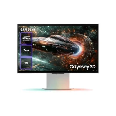 Imagen de Monitor gaming Samsung Odyssey 3D G90XF LS27FG904XUXEN, 27&quot;, UHD 4K, 165Hz, 1ms, sin Gafas, IA Video, Reality Hub, Altura ajustable, Plata