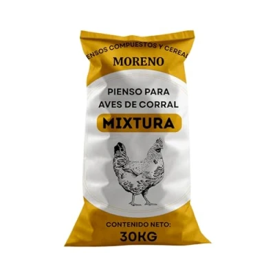 Imagen de Pienso Mixtura Aves Camperas, Saco 25Kg de 1º Calidad, Rico en Nutrientes y Propiedades Todo Tipo Cereales Enteros Maíz, Sorgo, Pipas Alimento Completo