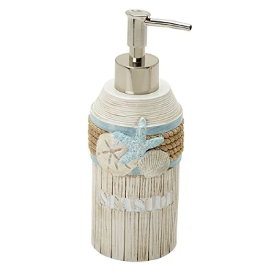 Imagen de ZPC Zenith Products Zenna Home, India Ink Seaside Serenity Loción o dispensador de jabón, Costera/Playa