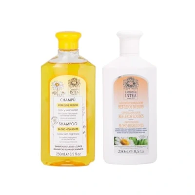 Imagen de Camomila Intea Champú Reflejos Rubios para Cabellos 250 ML + Acondicionador Con extracto de flores manzanilla