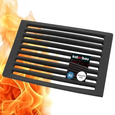 Imagen de KOTARBAU® Rejilla para Chimenea 30 x 20,5cm Cenizas de Pizarra Horno Piezas Repuesto Hierro Fundido Parrilla Rectangular