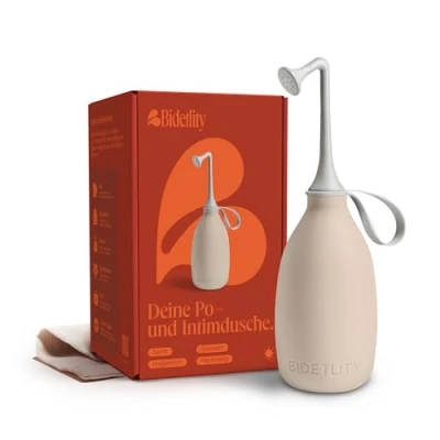 Imagen de BIDETLITY Ducha Íntima 3.0 Bidet de Viaje Portátil &amp; Sostenible, Nuevo Cabeza Ducha, Sustituye las Toallitas Húmedas, Ahorra Papel Higiénico, Incluye Bolsa Viaje, Sin BPA