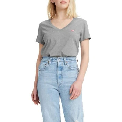 Imagen de Levi&#039;s 2 pack V neck Tee Camiseta, White + &amp; Starstruck Heather, XS Mujer