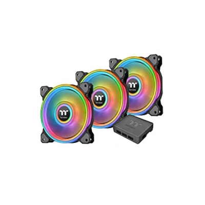 Imagen de Thermaltake Riing Quad 14 RGB Radiator Fan TT Premium Edition 3 Pack/Case Fan, Color Negro