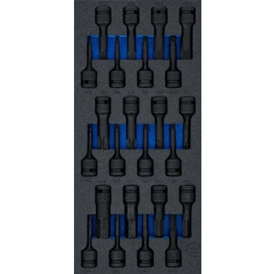 Imagen de BGS 74514 Bandeja para carro 1/3: juego de puntas vaso impacto 12,5 mm (1/2&quot;) 24 piezas