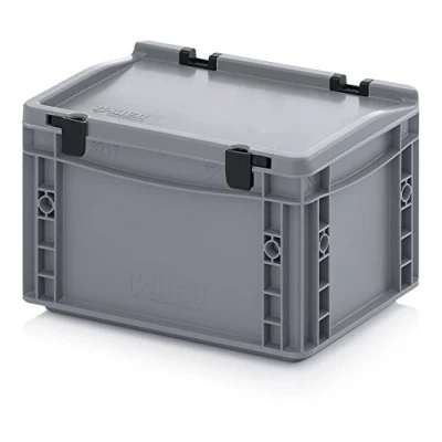 Imagen de Auer Packaging Eurobox Recipiente (30 x 20 18,5 cm, con tapa bisagras, incluye metro plegable)