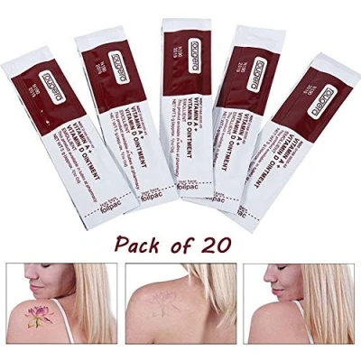 Imagen de Vitamina A&amp;D Ungüento Tatuaje Cuidados postoperatorios Crema Maquillaje permanente Gel de reparación reparadora Paquete 20