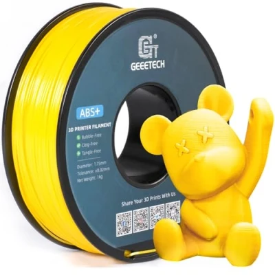 Imagen de Geeetech filamento ABS+ para impresora 3D, 1,75 mm, amarillo, de impresión 3D 1 kg, bobina