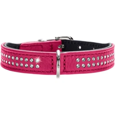 Imagen de Collar HUNTER Diamond Petit niquelado, 24/17 x 21 cm, 2XL, Color Rosa y Negro