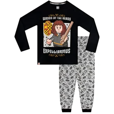 Imagen de LEGO Harry Potter Pijama Hogwarts Hermione para Niñas Negro 7 8 años
