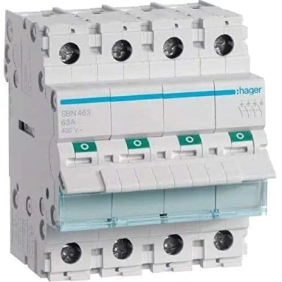 Imagen de Hager sb Interruptor modular corte 4 polos 63a