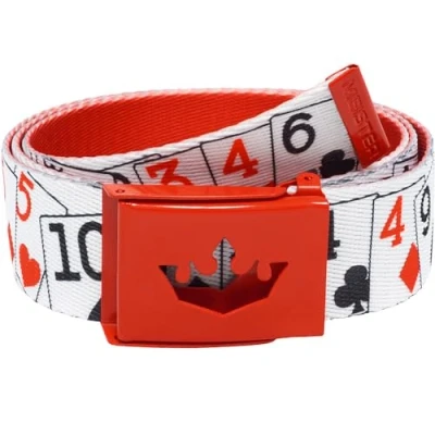 Imagen de Meister Player Cinturón de Golf Cinta Tejida Ajustable y Reversible Mazo Apilado