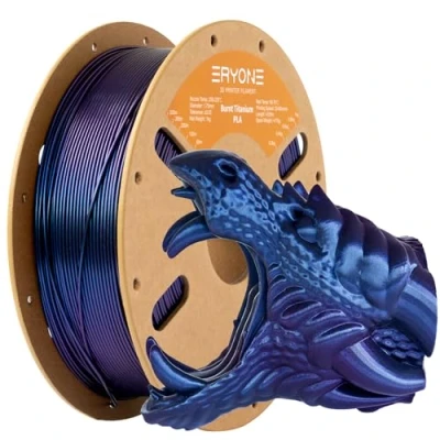Imagen de ERYONE Burnt Titanium PLA Filament 1.75mm +/ 0.03mm for 3D Printer, 1kg/Spool, Purple Blue