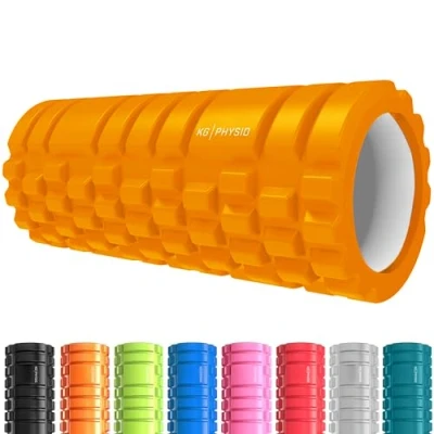 Imagen de KG Physio Foam Roller Rodillo Masaje Muscular para Piernas, Espalda y Brazos Rulo Ultraligero Esencial Liberar Tensiones Musculares 33x12cm Pilates