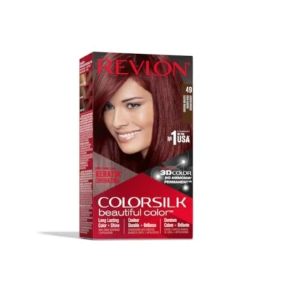 Imagen de REVLON COLORSILK PERMANENT HAIR COLOUR AUBURN BROWN 49