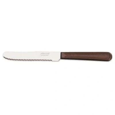 Imagen de Arcos Cuchillo de Mesa con Hoja Acero Inoxidable 110mm y Mango Polipropileno. Ligero para el Servicio Carne. Color Marrón