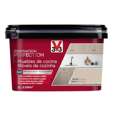 Imagen de V33 Esmalte Renovation Perfection Cocina Centeno Satinado 2L