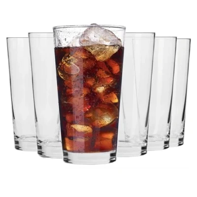 Imagen de Krosno Vasos de Agua Jugo Tumbler Conjunto 6 Piezas 380 ML Pure Collection Perfectos para Uso en Casa, Restaurante y Fiestas Apto Lavavajillas