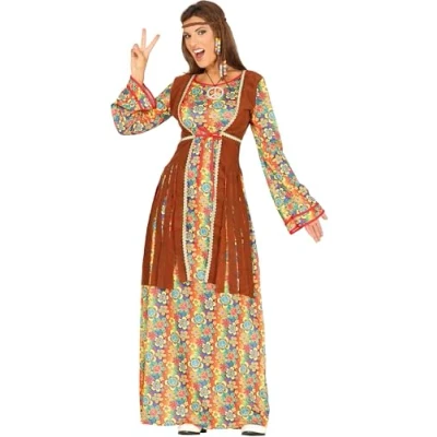 Imagen de FIESTAS GUIRCA Disfraz de Hippie Mujer Adulta Talla M 38 40