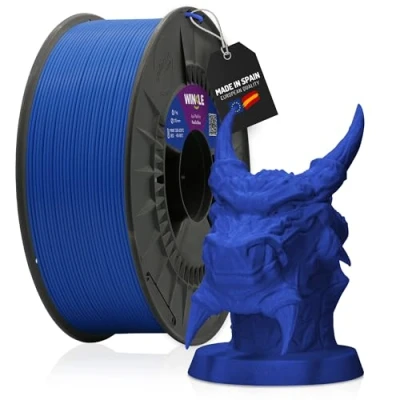 Imagen de WINKLE Filamento PLA PRO 1,75mm Azul Pacífico Bobina de 300g Alta Precisión Dimensional para Impresión 3D Resistencia Mecánica y Térmica Superior HDT 95ºC Alto Nivel Detalle