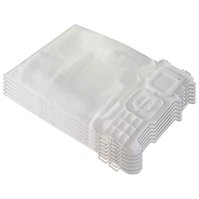 Imagen de 6 Bolsas de Microfibra para aspiradoras Folletto Vorwerk Kobold 135, 136, 135 SC, VK VK135, VK136, FP135, FP136 con Cierre higiénico