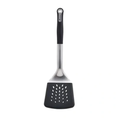 Imagen de MasterPRO FOODIES COLLECTION Espátula Ranurada 34.3x10.3x4.7 cm Acero Inox + PBT Antiadherente Resistente al Calor para Guisos y Estofados