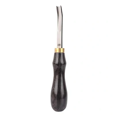 Imagen de Biseladora de bordes cuero Mango madera Herramienta corte artesanales, 4 mm/6 mm/8 mm/10 mm Opcional(8mm)