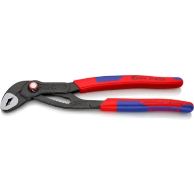 Imagen de Knipex Cobra® QuickSet Tenaza para bombas de agua gris atramentado, con fundas esbeltas en dos componentes 250 mm 87 22